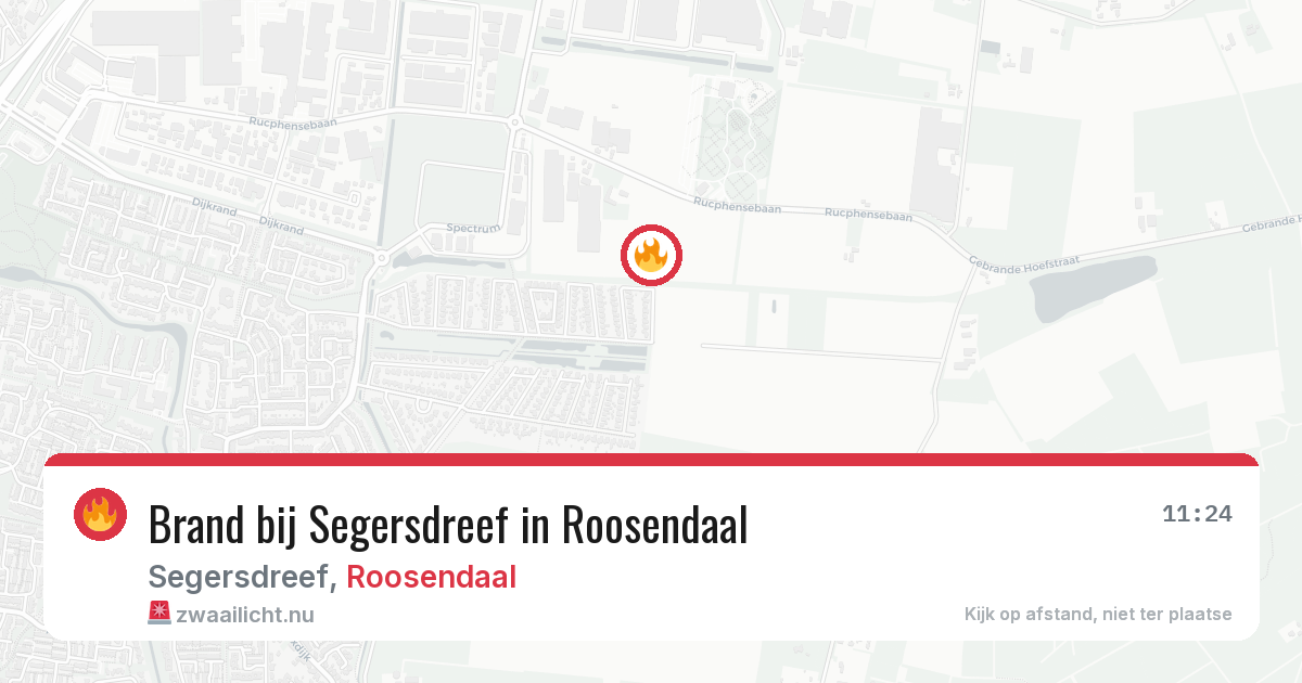 Brand bij Segersdreef in Roosendaal — 25 jul 2026