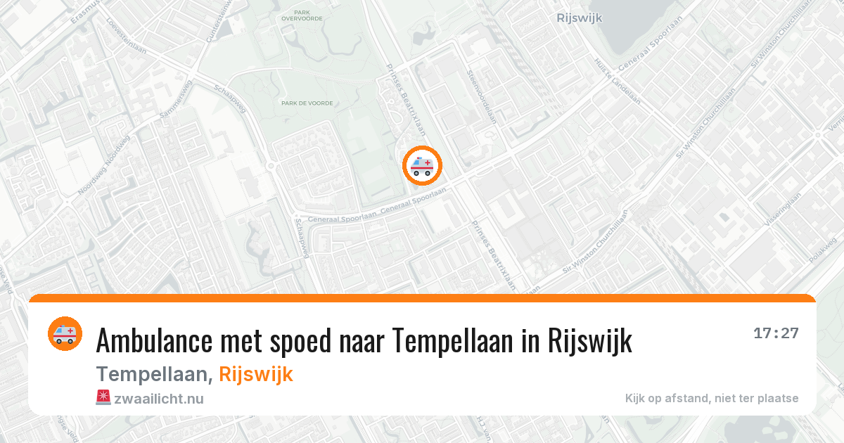 Ambulance met spoed naar Tempellaan in Rijswijk — 1 jun 2026