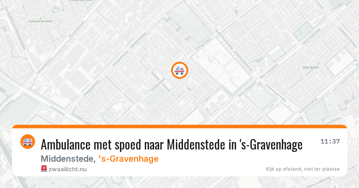 Ambulance met spoed naar Middenstede in 's-Gravenhage — 26 mrt 2026