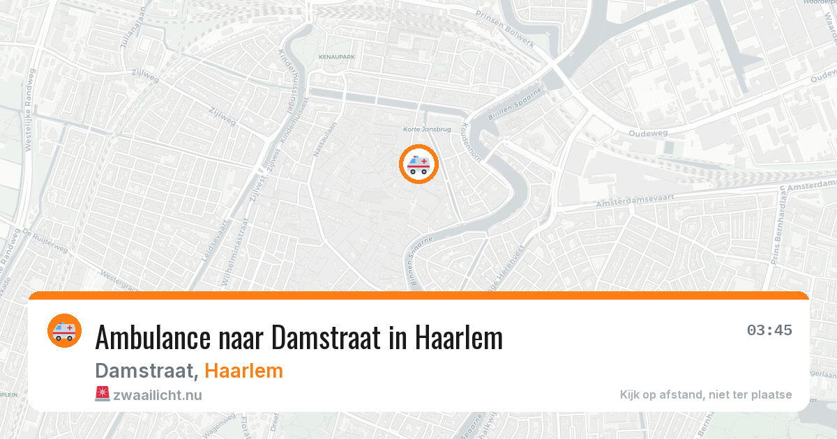 Ambulance naar Damstraat in Haarlem — 12 jul 2026