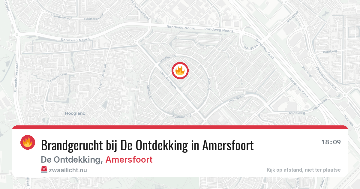 Brandgerucht bij De Ontdekking in Amersfoort — 21 mei 2026