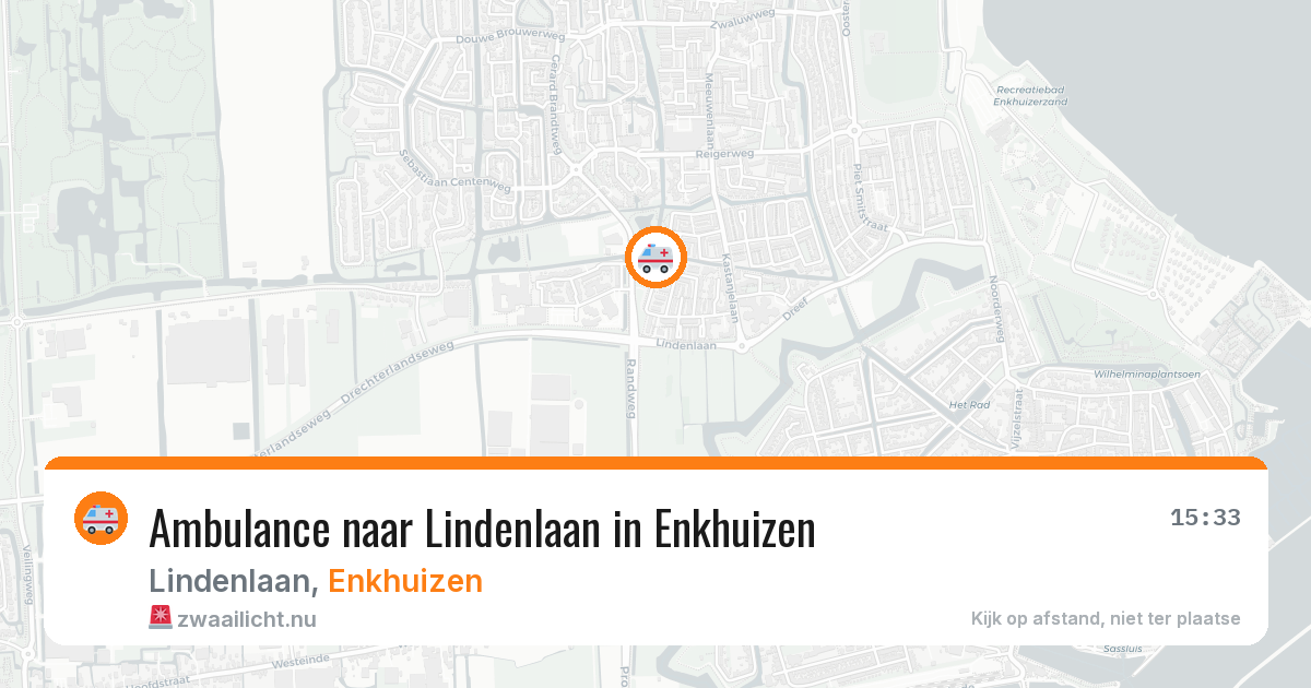 Ambulance naar Lindenlaan in Enkhuizen — 17 mrt 2026