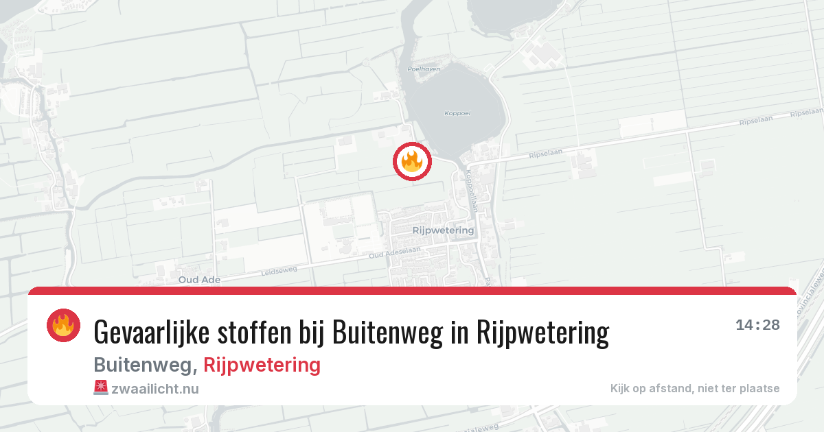 Gevaarlijke stoffen bij Buitenweg in Rijpwetering — 17 mrt 2026