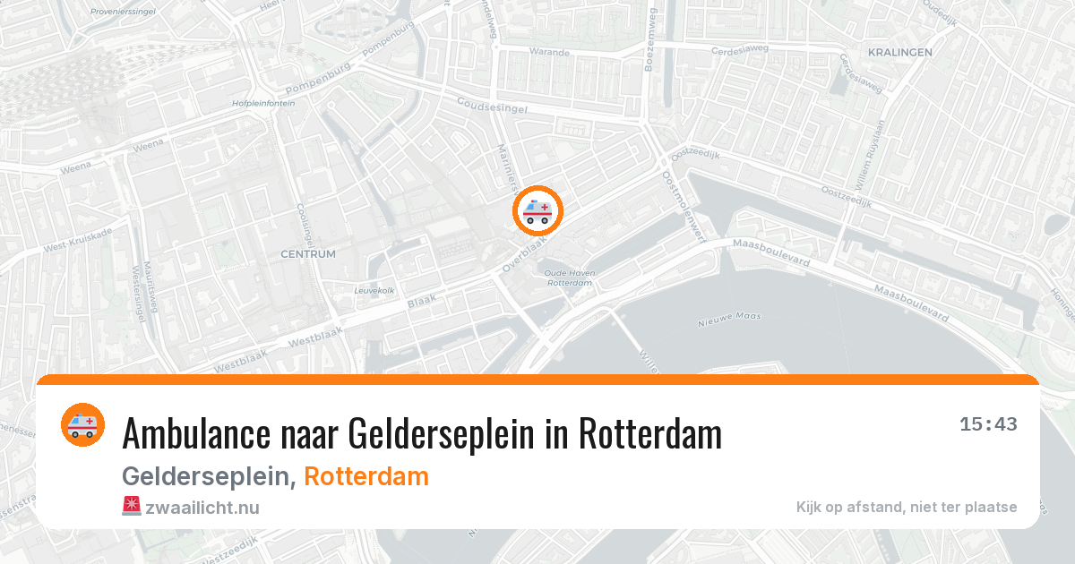 Ambulance naar Gelderseplein in Rotterdam — 25 mei 2026
