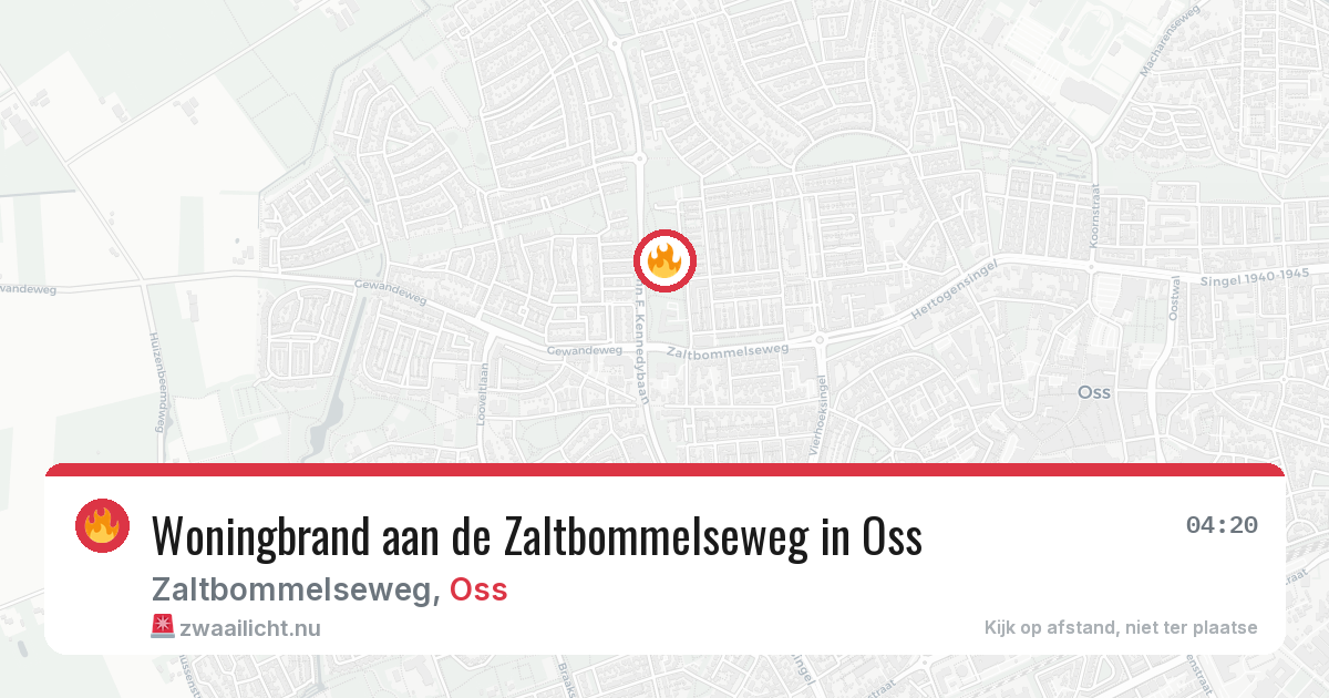 Woningbrand aan de Zaltbommelseweg in Oss — 23 mei 2026