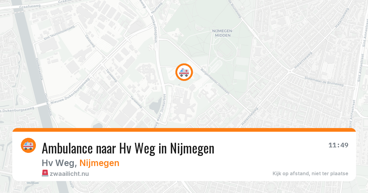 Ambulance naar Hv Weg in Nijmegen — 17 jul 2026