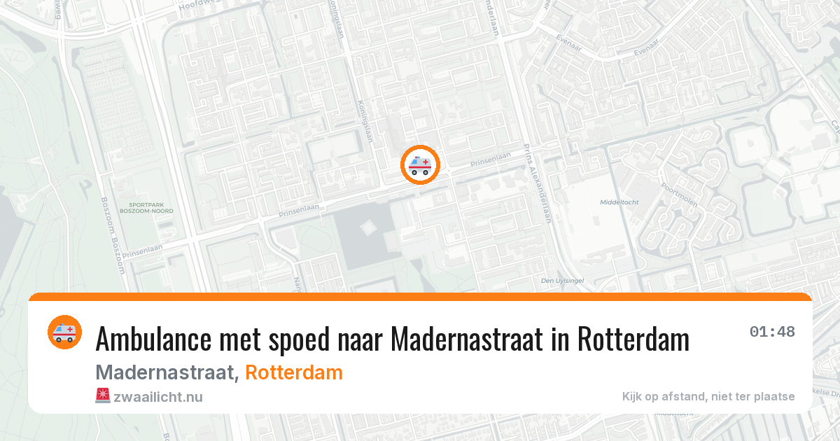 Ambulance met spoed naar Madernastraat in Rotterdam — 23 mrt 2026