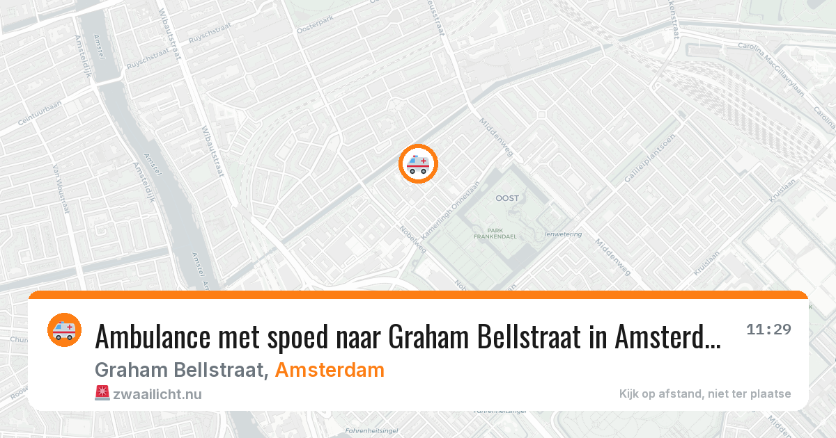 Ambulance met spoed naar Graham Bellstraat in Amsterdam — 15 mei 2026