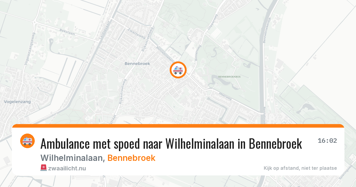Ambulance met spoed naar Wilhelminalaan in Bennebroek — 12 jul 2026