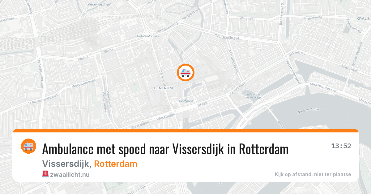 Ambulance met spoed naar Vissersdijk in Rotterdam — 15 mei 2026