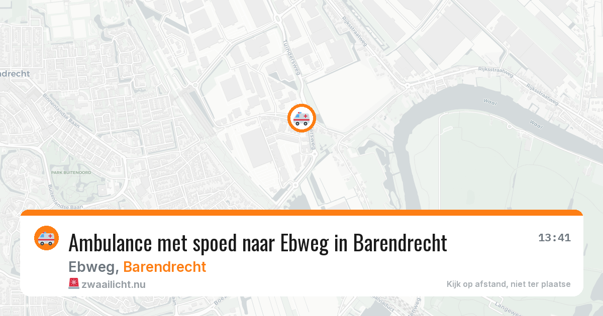 Ambulance met spoed naar Ebweg in Barendrecht — 21 jul 2026