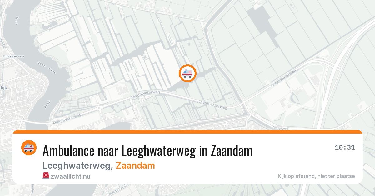 Ambulance naar Leeghwaterweg in Zaandam — 12 jul 2026