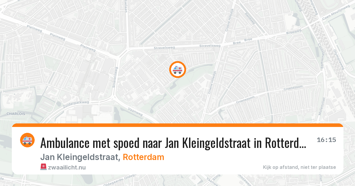 Ambulance met spoed naar Jan Kleingeldstraat in Rotterdam — 31 mei 2026