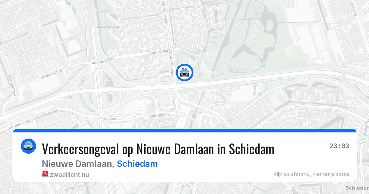 Verkeersongeval op Nieuwe Damlaan in Schiedam — 26 apr 2026