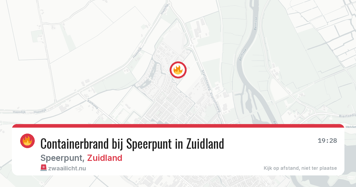Containerbrand bij Speerpunt in Zuidland — 9 mei 2026