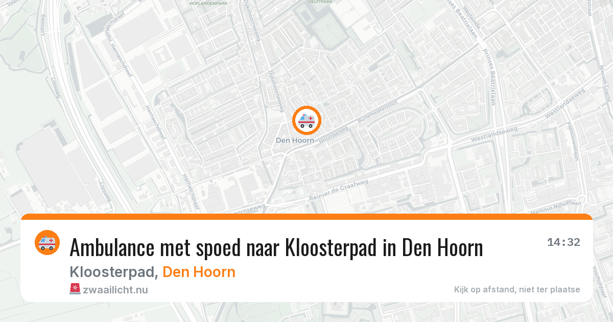 Ambulance met spoed naar Kloosterpad in Den Hoorn — 5 jun 2026