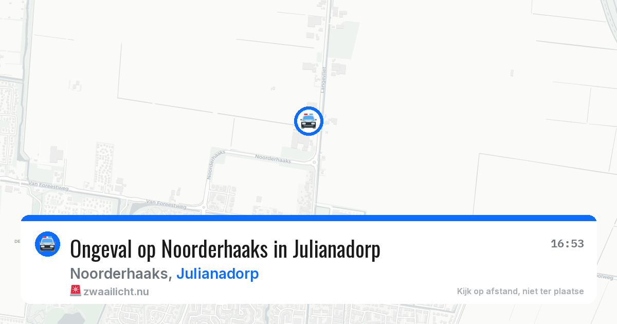Ongeval op Noorderhaaks in Julianadorp — 7 apr 2026