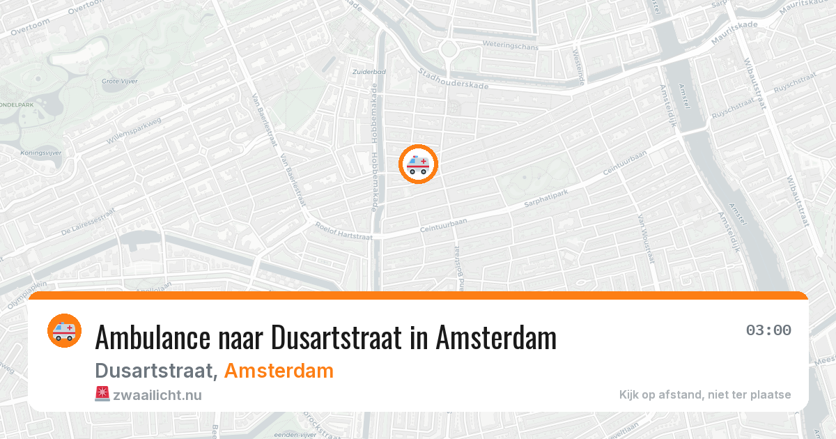 Ambulance naar Dusartstraat in Amsterdam — 26 jul 2026