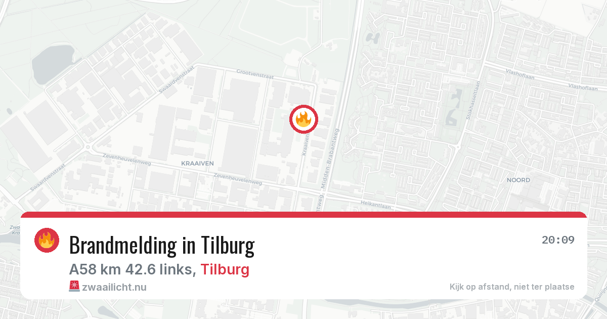 Brandmelding in Tilburg — 19 jul 2026