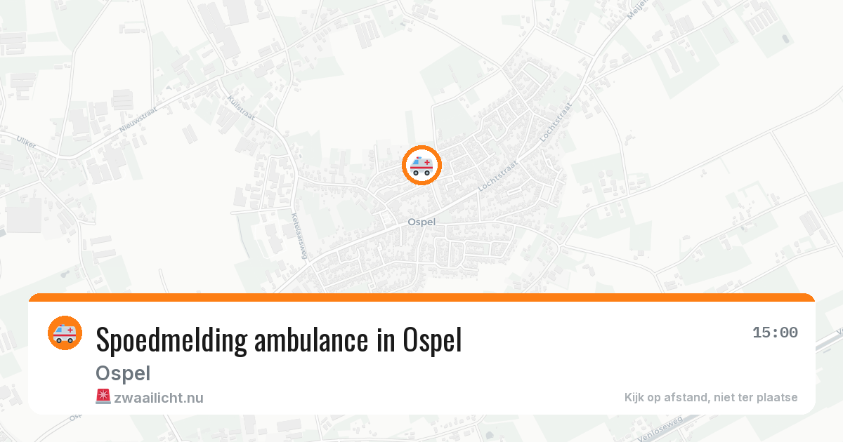 Spoedmelding ambulance in Ospel — 8 jul 2026