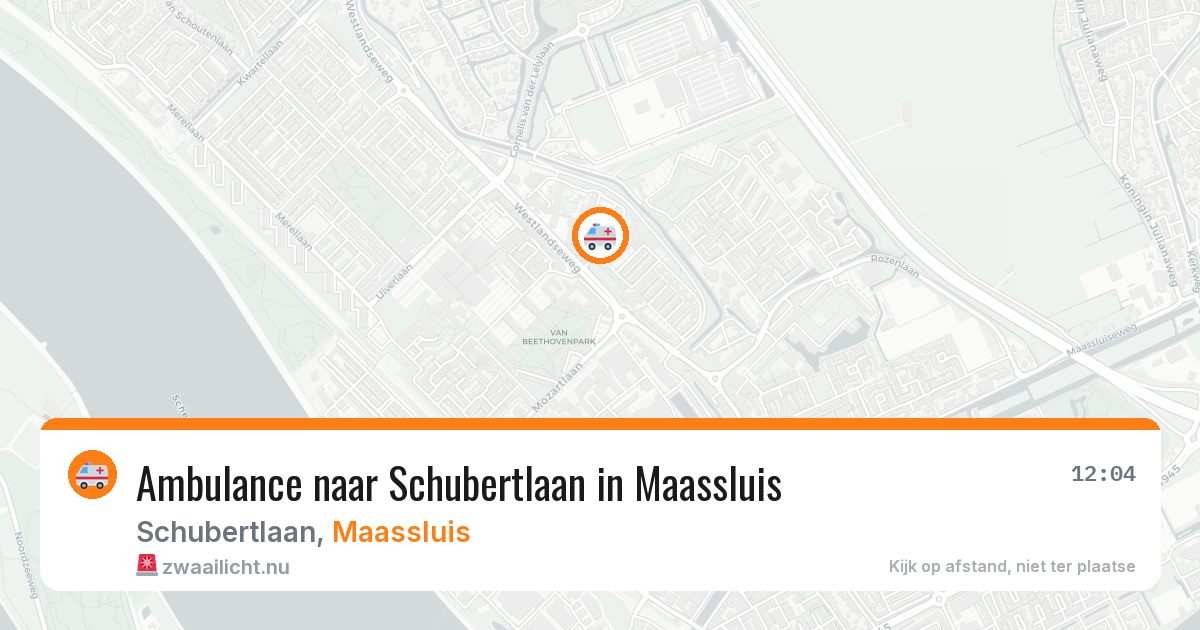 Ambulance naar Schubertlaan in Maassluis — 9 mei 2026