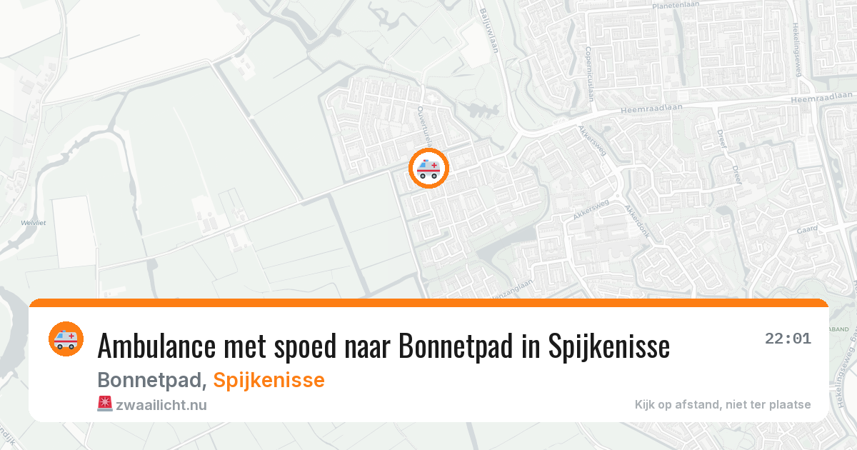 Ambulance met spoed naar Bonnetpad in Spijkenisse — 22 jul 2026