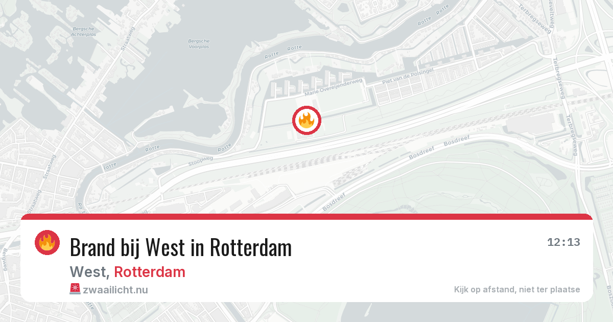 Brand bij West in Rotterdam — 18 mei 2026