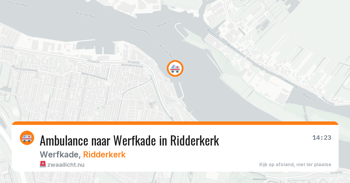 Ambulance naar Werfkade in Ridderkerk — 1 apr 2026