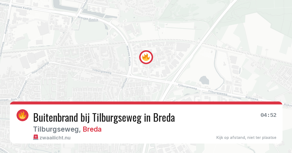Buitenbrand bij Tilburgseweg in Breda — 26 jul 2026