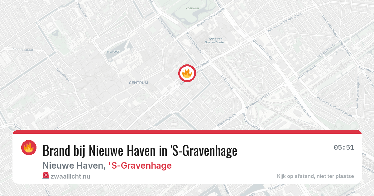 Brand bij Nieuwe Haven in 'S-Gravenhage — 25 jul 2026