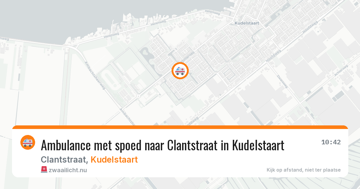 Ambulance met spoed naar Clantstraat in Kudelstaart — 12 apr 2026