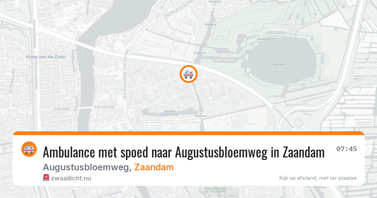 Ambulance met spoed naar Augustusbloemweg in Zaandam — 29 mei 2026