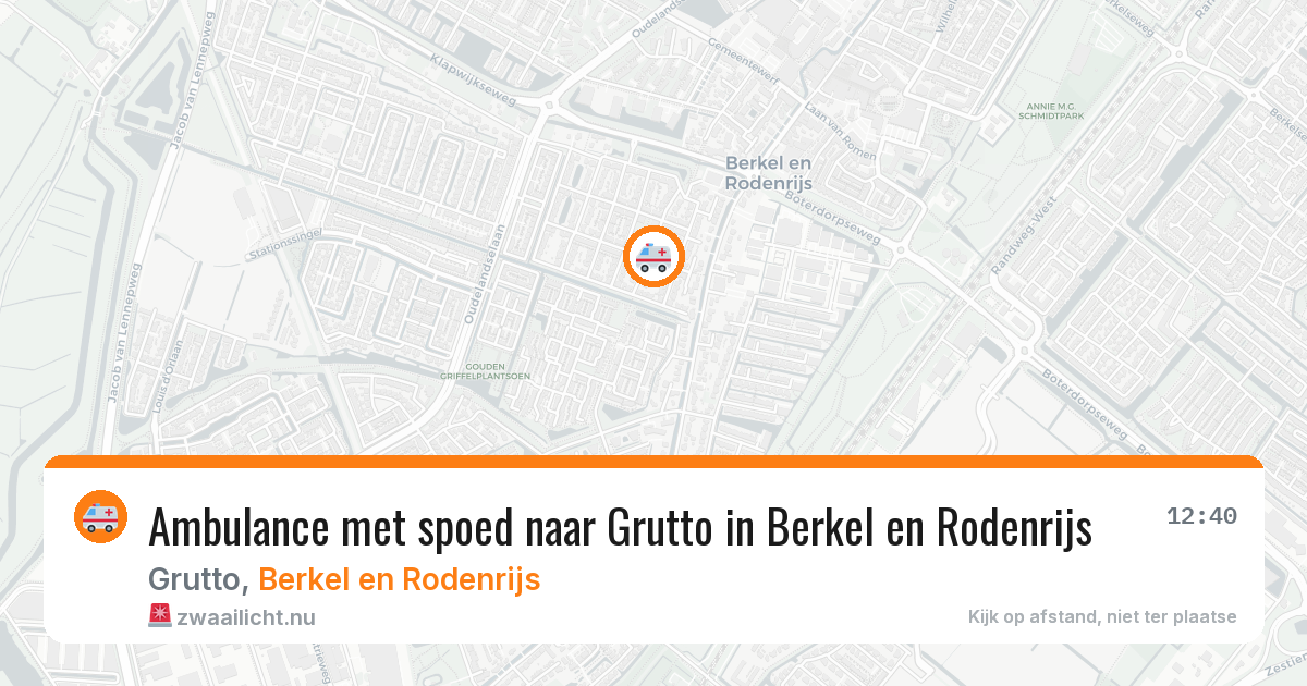 Ambulance met spoed naar Grutto in Berkel en Rodenrijs — 25 mrt 2026