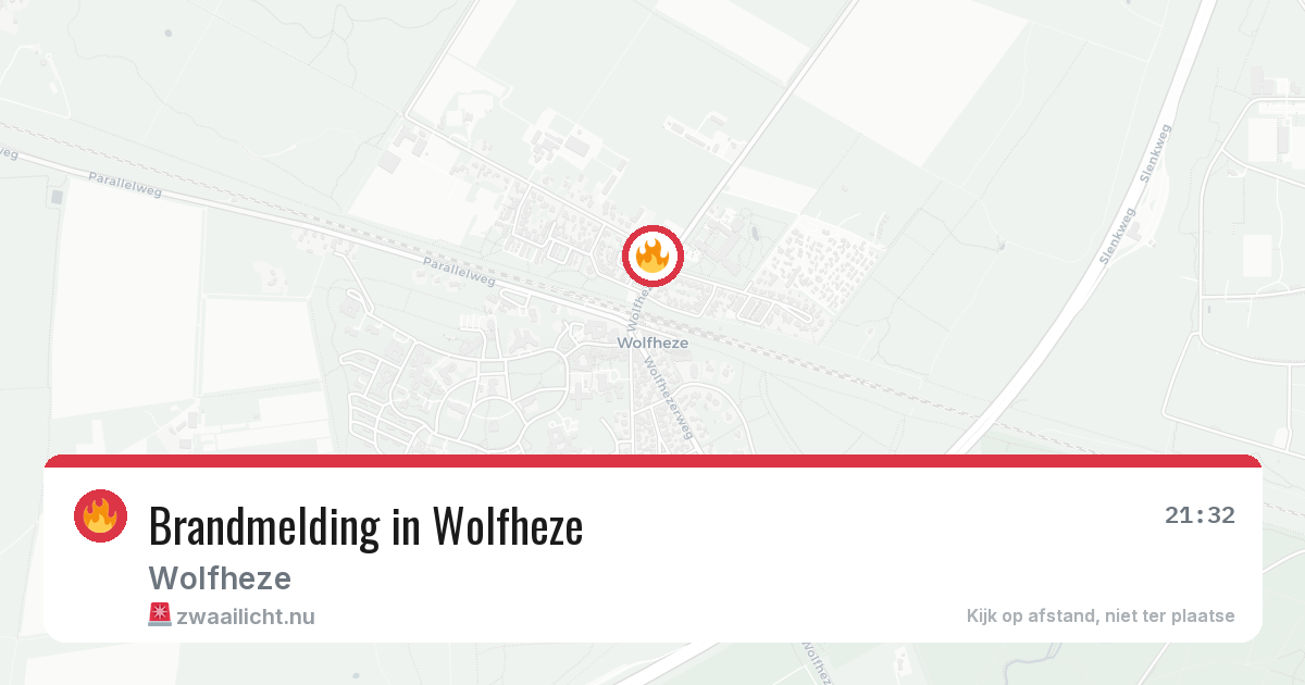 Brandmelding in Wolfheze — 21 jul 2026