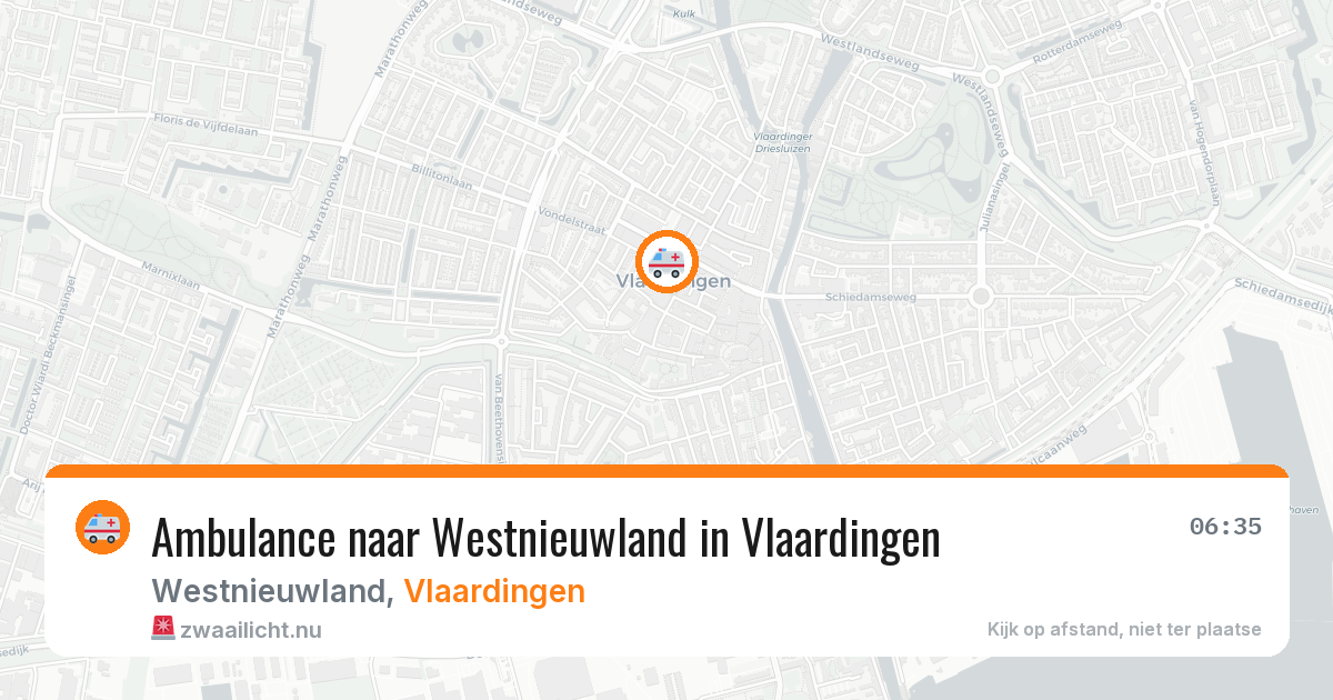 Ambulance naar Westnieuwland in Vlaardingen — 6 jun 2026
