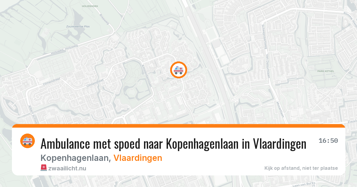 Ambulance met spoed naar Kopenhagenlaan in Vlaardingen — 17 jul 2026