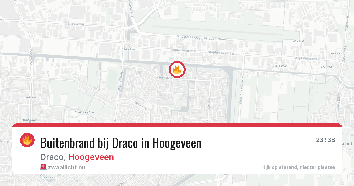 Buitenbrand bij Draco in Hoogeveen — 14 jul 2026