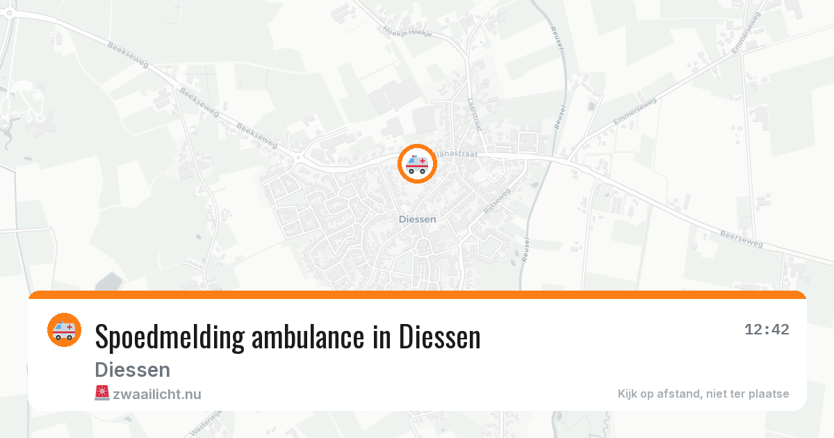 Spoedmelding ambulance in Diessen — 1 apr 2026