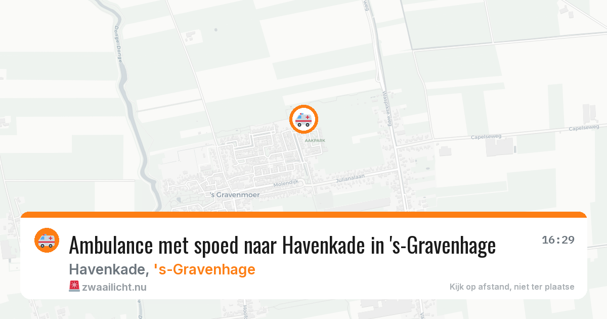 Ambulance met spoed naar Havenkade in 's-Gravenhage — 21 mrt 2026