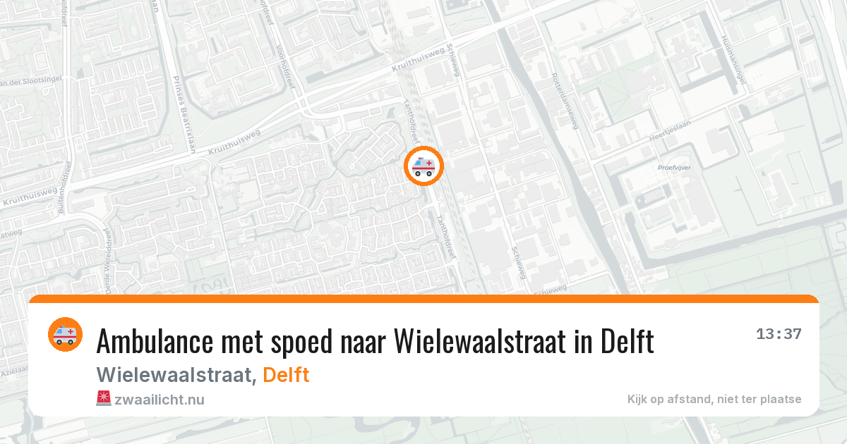 Ambulance met spoed naar Wielewaalstraat in Delft — 11 jul 2026