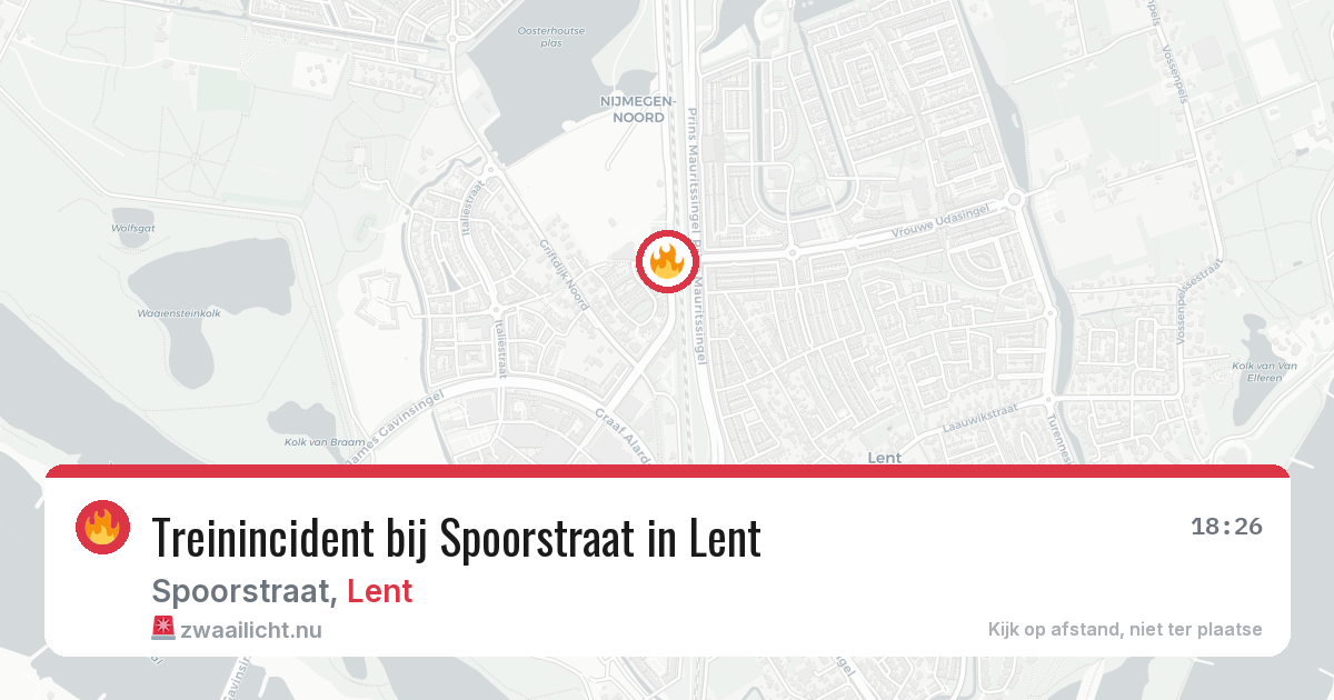Treinincident bij Spoorstraat in Lent — 27 mei 2026