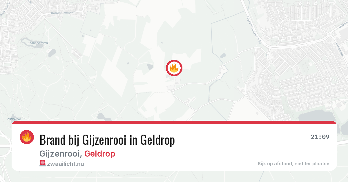 Brand bij Gijzenrooi in Geldrop — 30 mei 2026