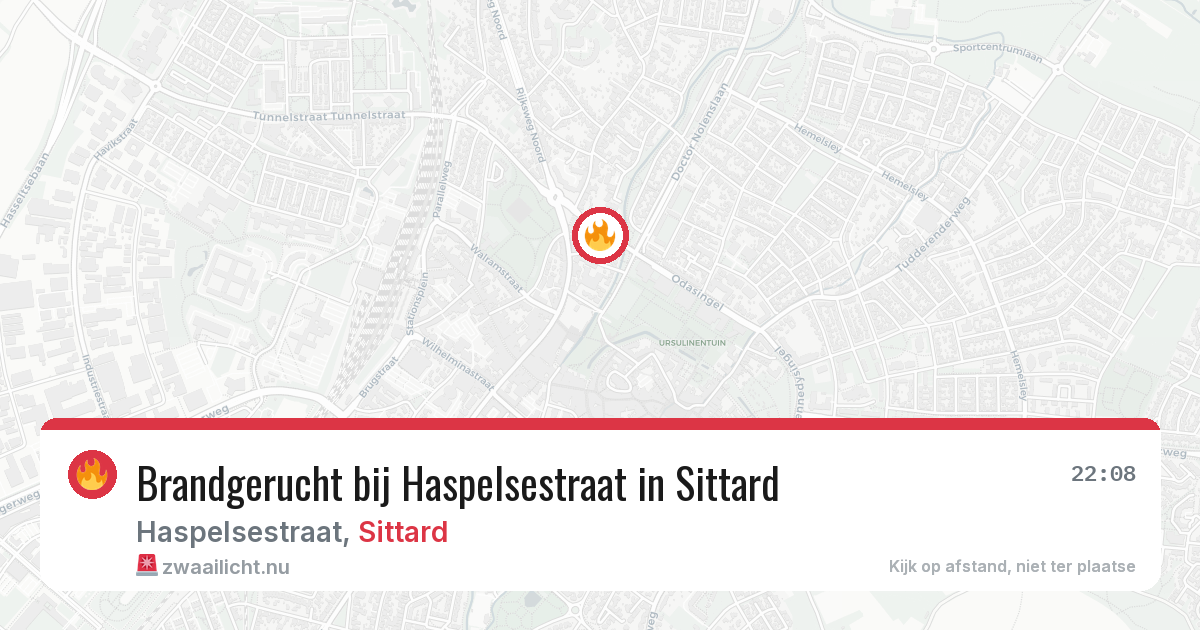 Brandgerucht bij Haspelsestraat in Sittard — 18 mei 2026