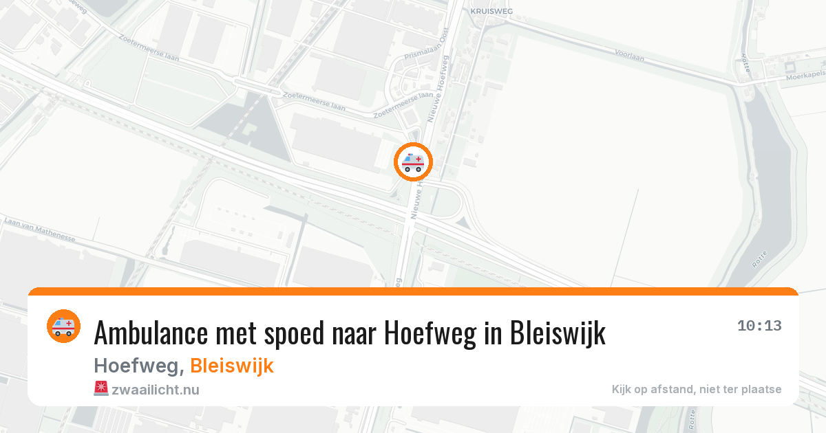 Ambulance met spoed naar Hoefweg in Bleiswijk — 24 jul 2026