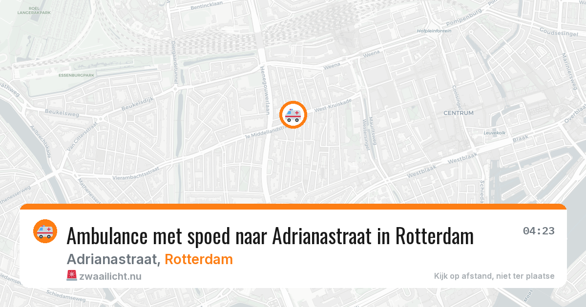 Ambulance met spoed naar Adrianastraat in Rotterdam — 18 jul 2026
