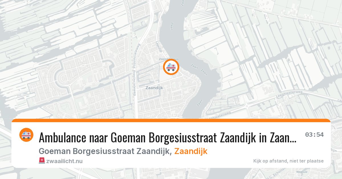 Ambulance naar Goeman Borgesiusstraat Zaandijk in Zaandijk — 19 jul 2026