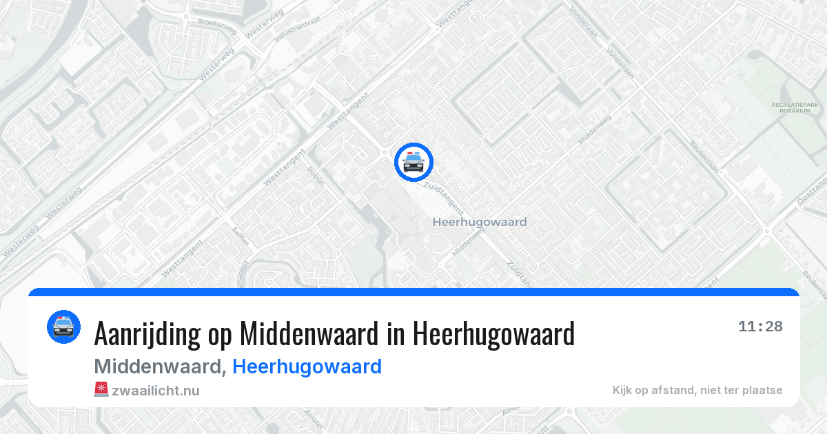 Aanrijding op Middenwaard in Heerhugowaard — 23 jul 2026