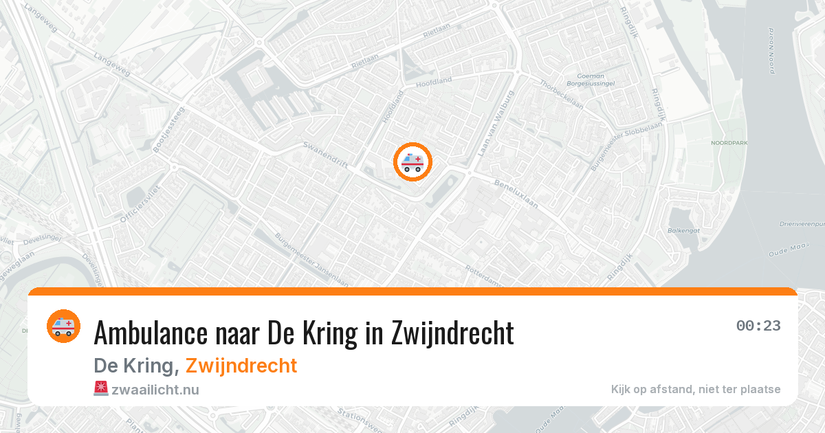 Ambulance naar De Kring in Zwijndrecht — 23 mei 2026