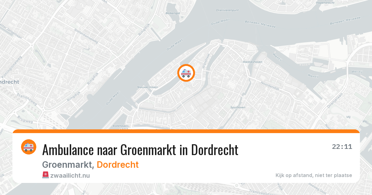 Ambulance naar Groenmarkt in Dordrecht — 10 jul 2026