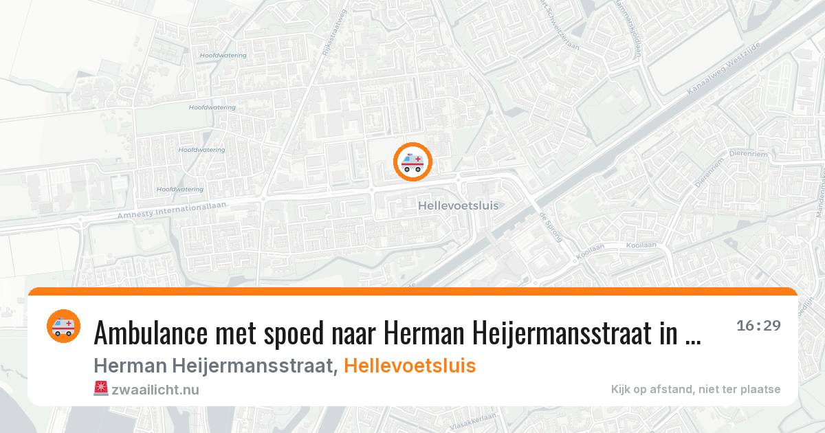 Ambulance met spoed naar Herman Heijermansstraat in Hellevoetsluis — 31 mrt 2026